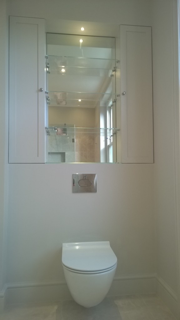 Wall hung WC and bespoke cabinets