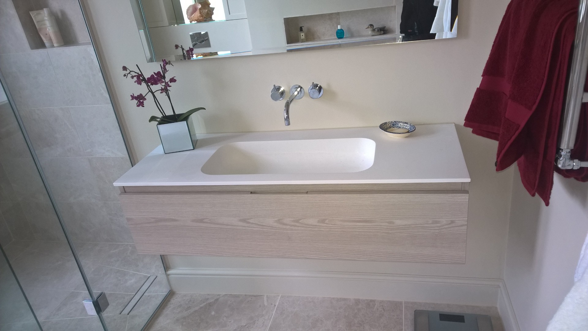 Basin unit and wall mounted tap Richmond Bathrooms